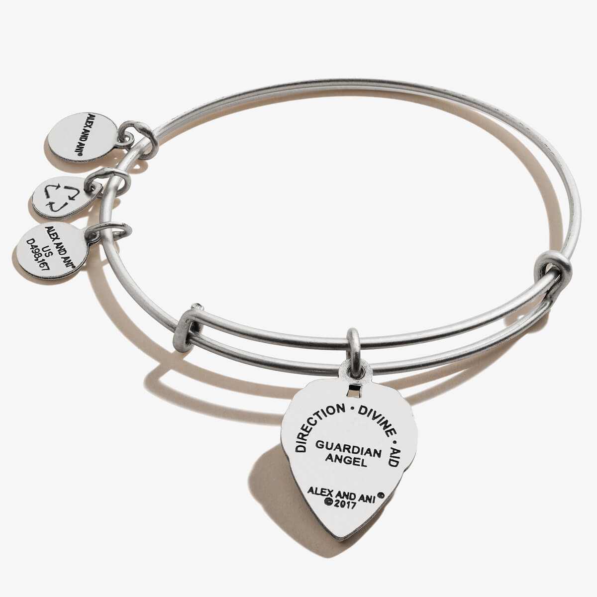 Guardian Angel Crystal Charm Bangle