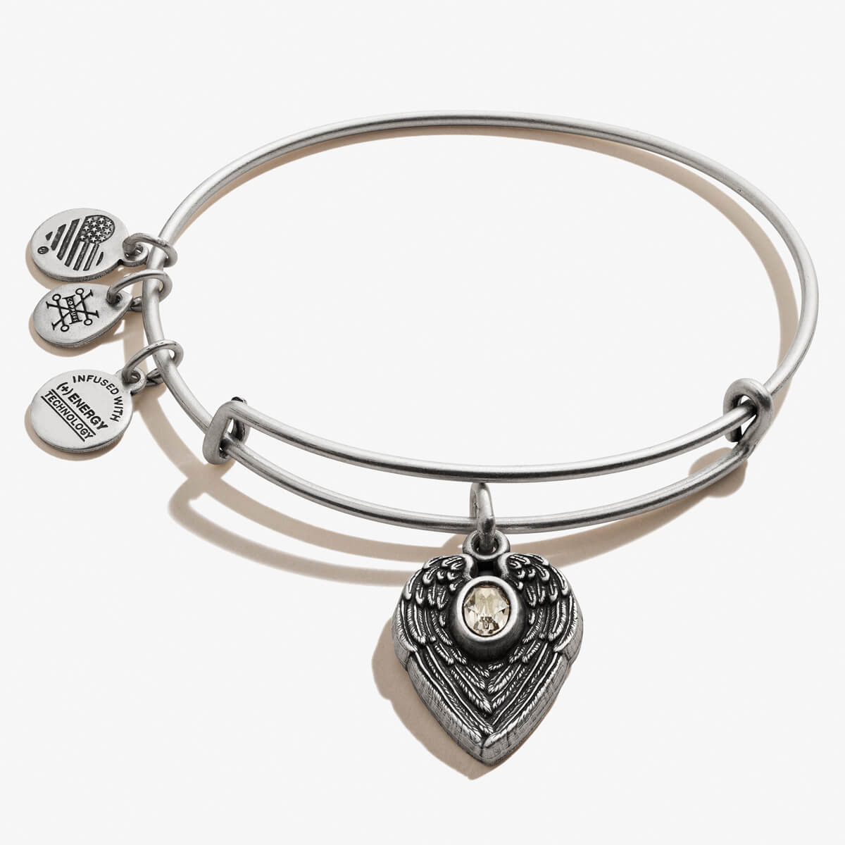 Guardian Angel Crystal Charm Bangle