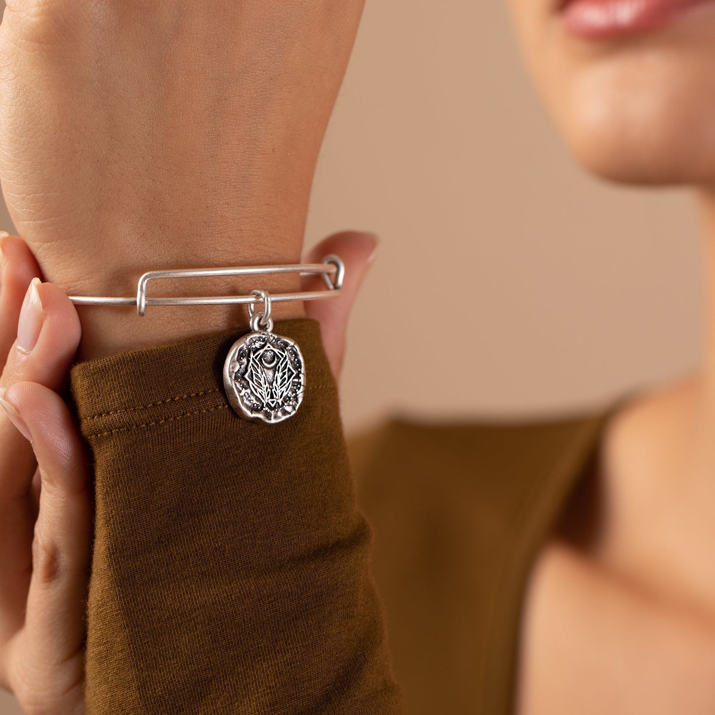 Godspeed Molten Coin Charm Bangle