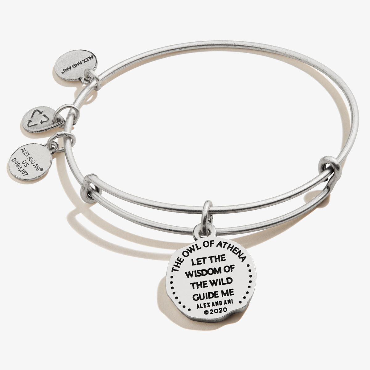 Owl of Athena Molten Coin Charm Bangle