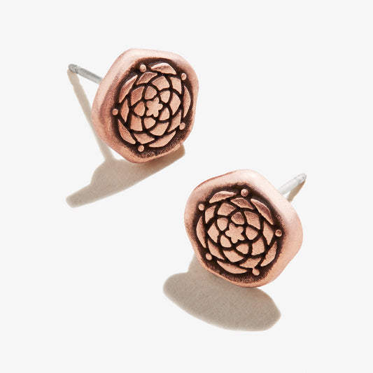 New Beginnings Molten Coin Stud Earrings