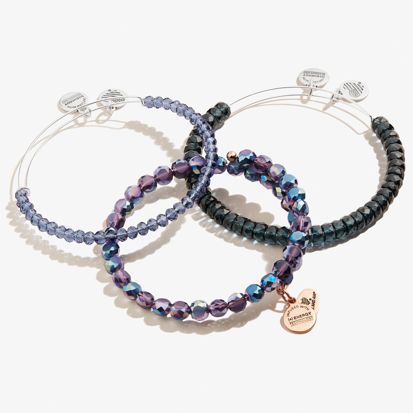 Midnight Blue Beaded Bracelets, Set of 3