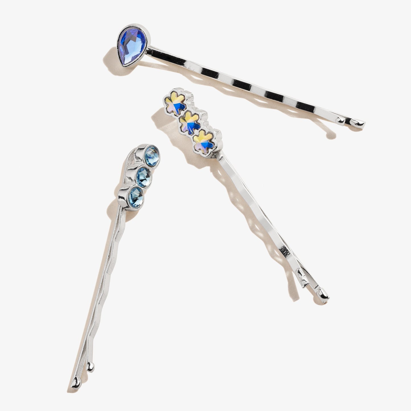 Sapphire + Snowflake Hair Pins, Set of 3
