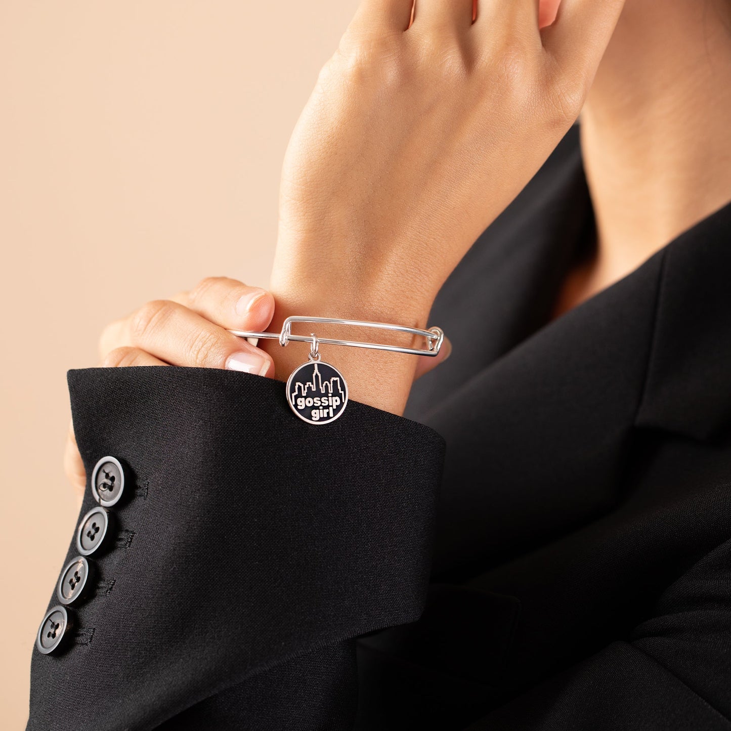 Gossip Girl Logo Charm Bangle