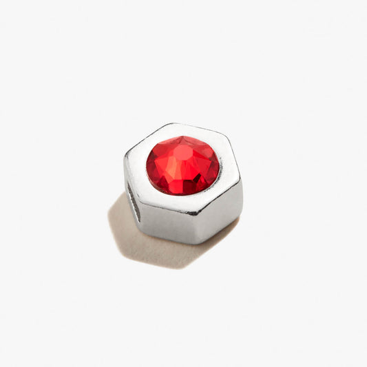 Light Siam Birthstone Slider Charm, July