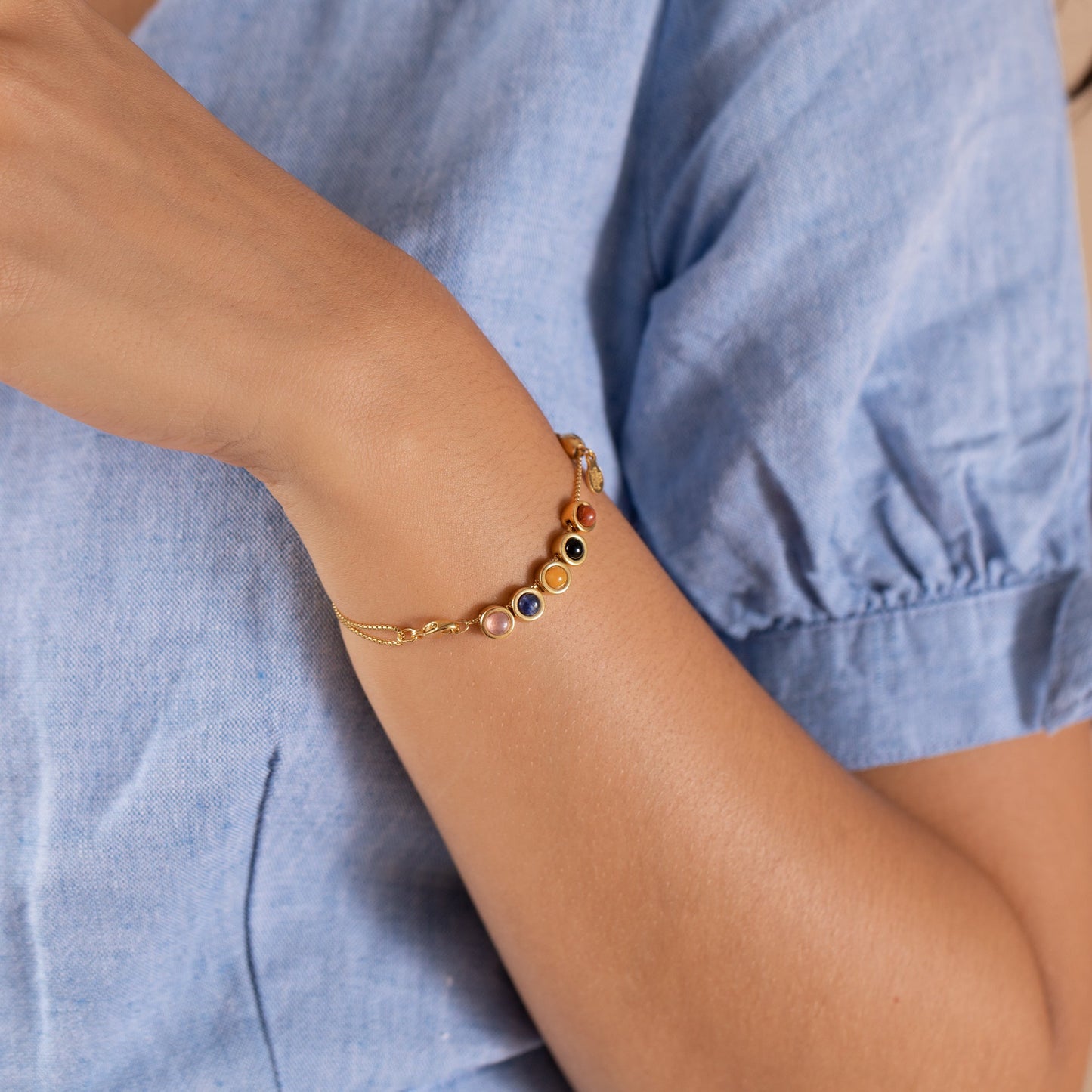 Sodalite Gemstone Slider Charm