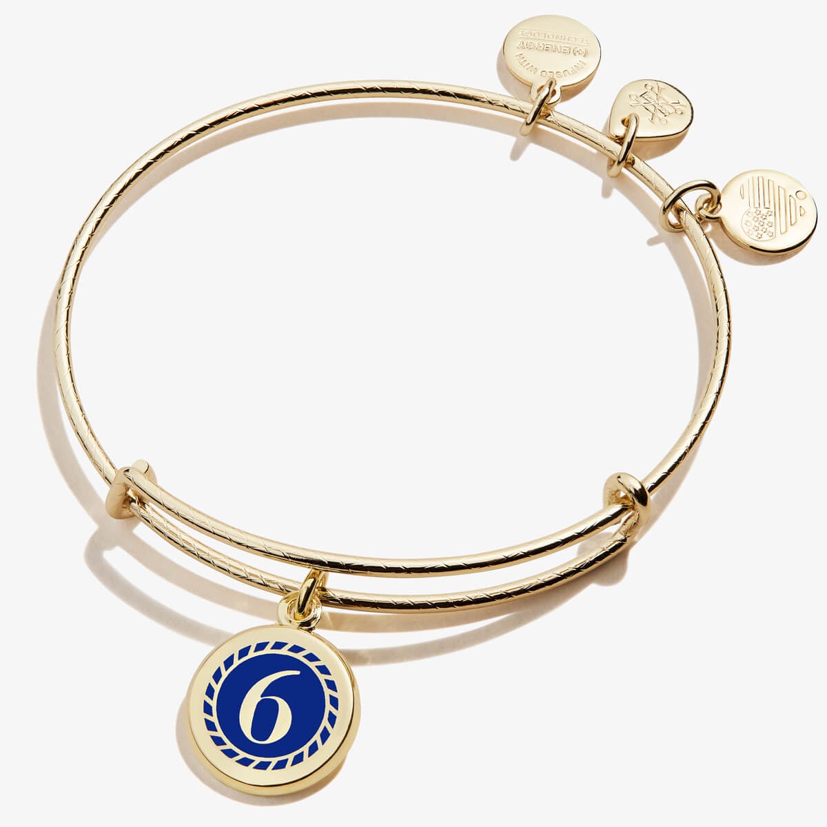 Number 6 Charm Bangle