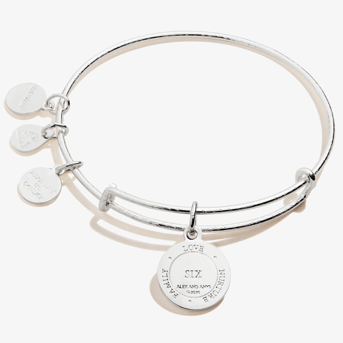 Number 6 Charm Bangle