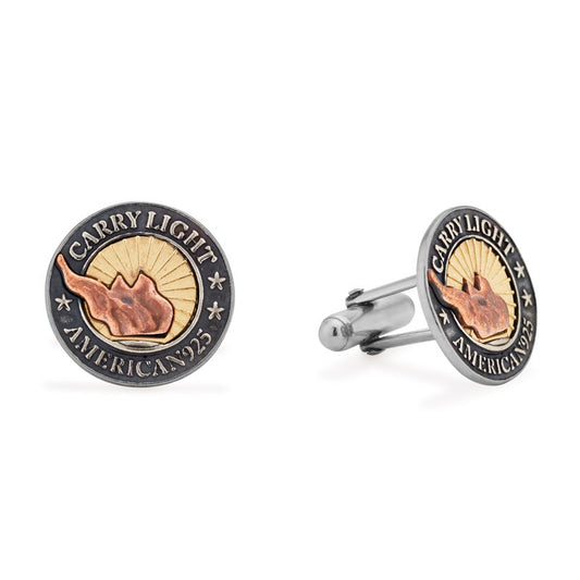 Liberty Copperâ„?Cuff Links, 14kt Gold Center