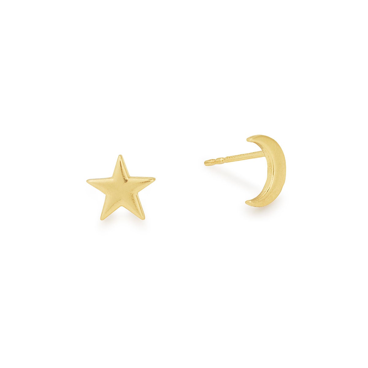 Moon + Star Stud Earrings