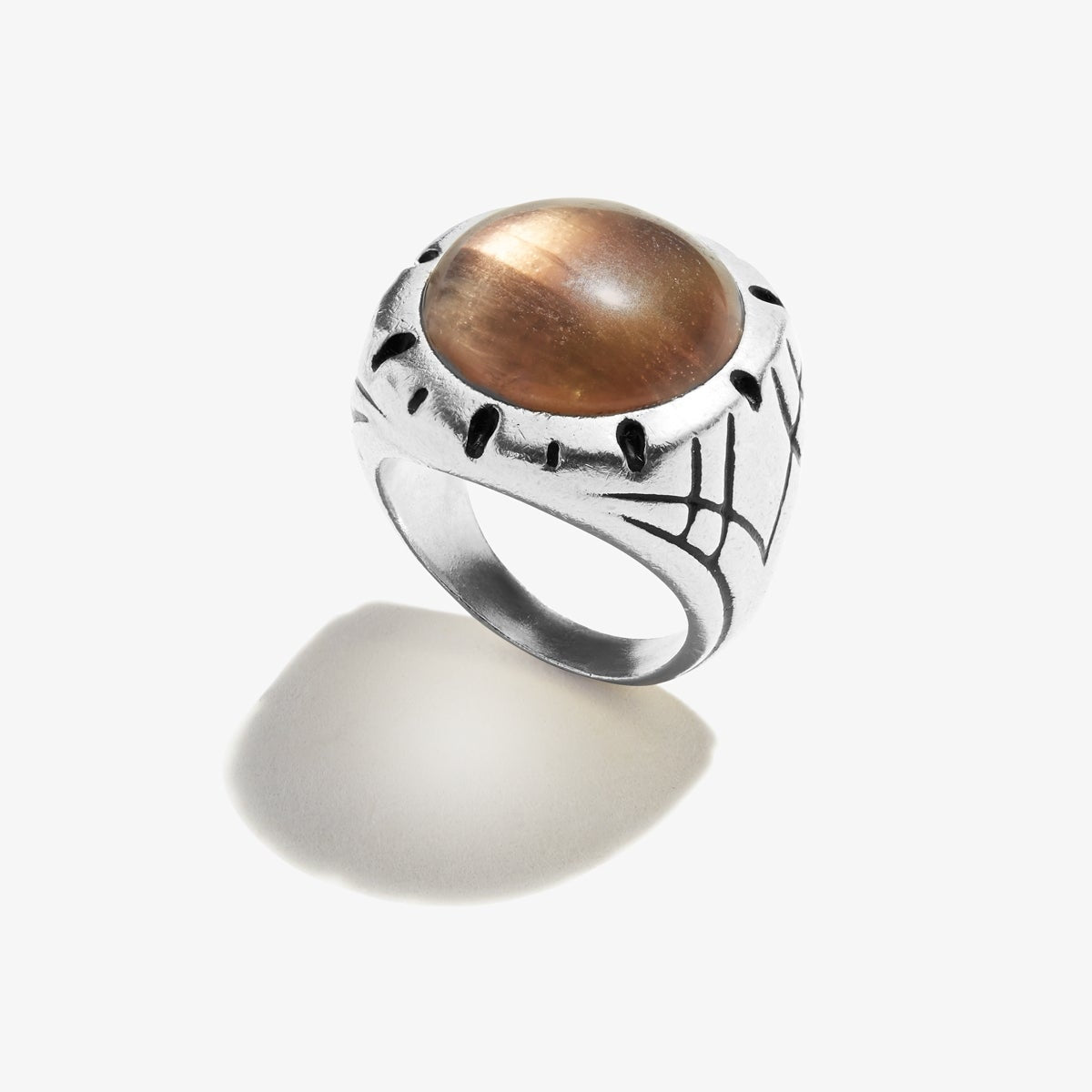 Fluorite Gemstone Signet Ring