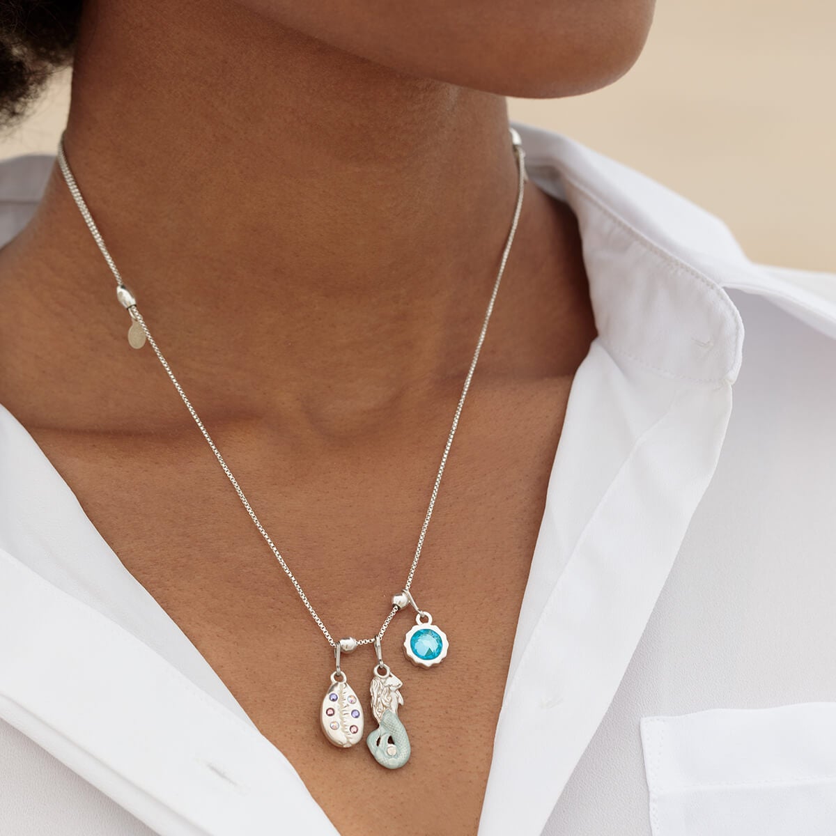 Crystal Cowrie Shell Charm