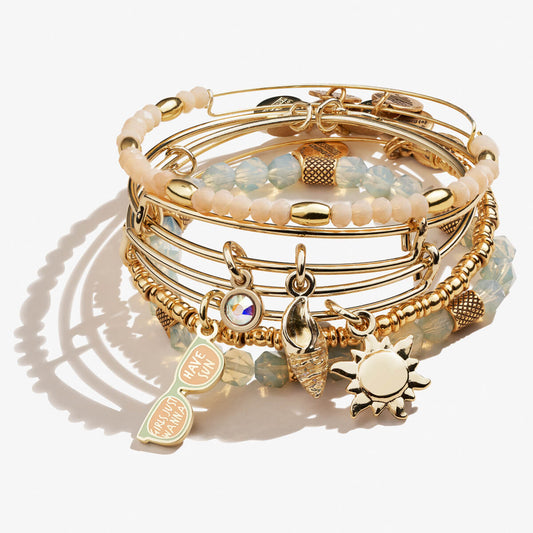 Girls Just Wanna Have Sun Bracelets, Set of 5