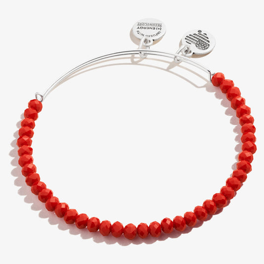Brilliance Beaded Bangle, Burgundy