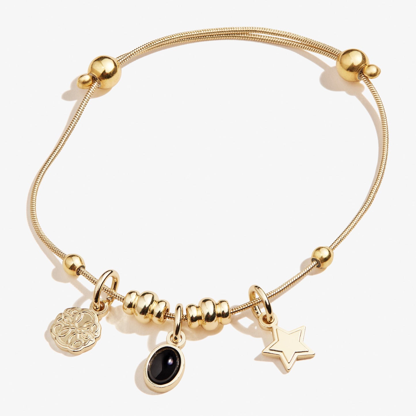 Path of Life® + Onyx Gemstone Multi-Charm Bracelet