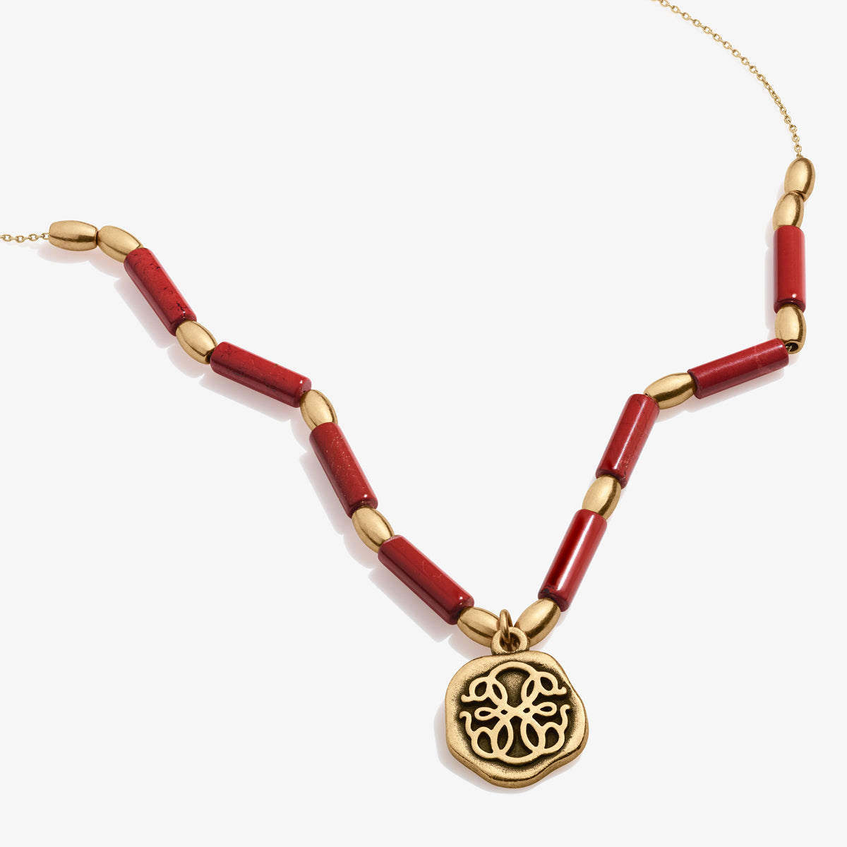 Path of Life® Charm + Red Jasper Necklace