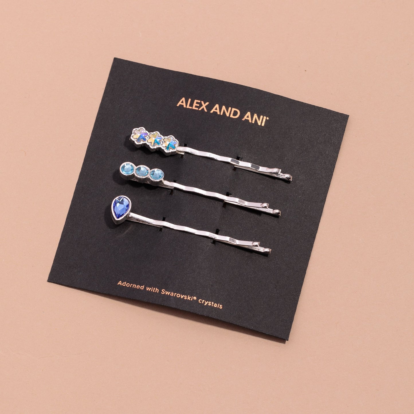 Sapphire + Snowflake Hair Pins, Set of 3