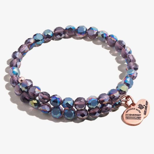 Glam Wrap Bracelet, Plum