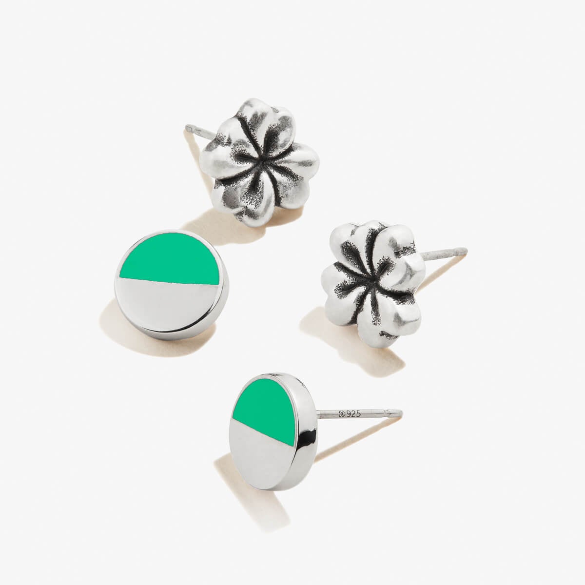 Four-Leaf Clover Earrings, Set of 2