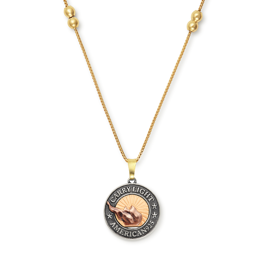 Liberty Copperâ„?Necklace, 14kt Gold Center Charm