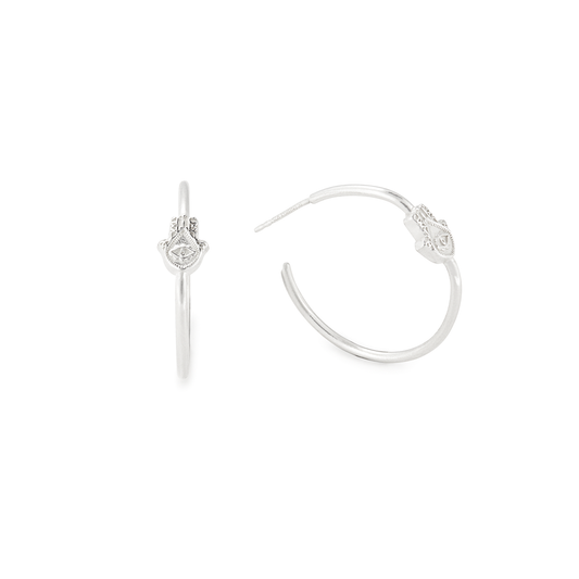 Hamsa Hoop Earrings