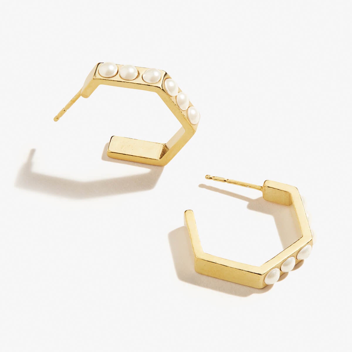 Honeycomb Huggie Hoop Earrings