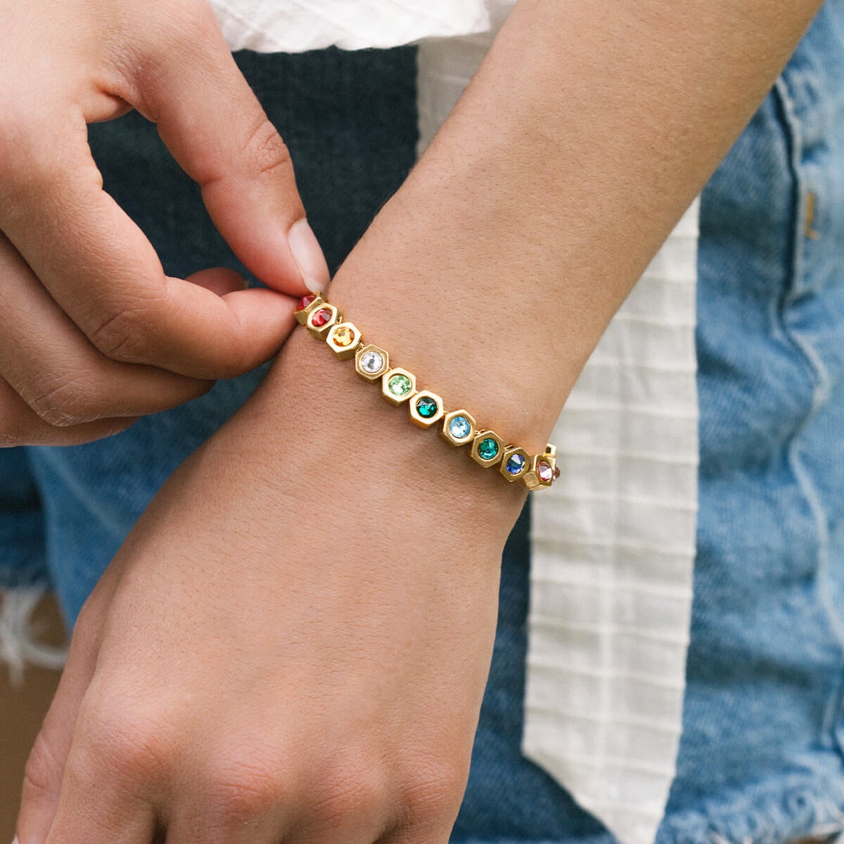 Light Siam Birthstone Slider Charm, July