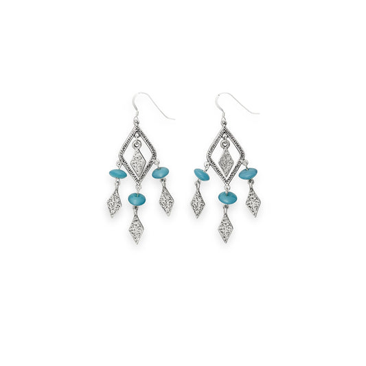 Deep Ocean Spearhead Earrings